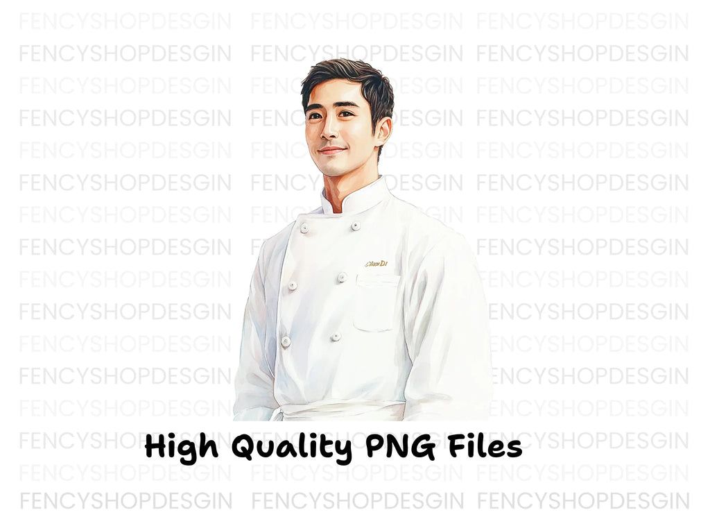 Smiling Male Chef Portrait Clipart Bundle