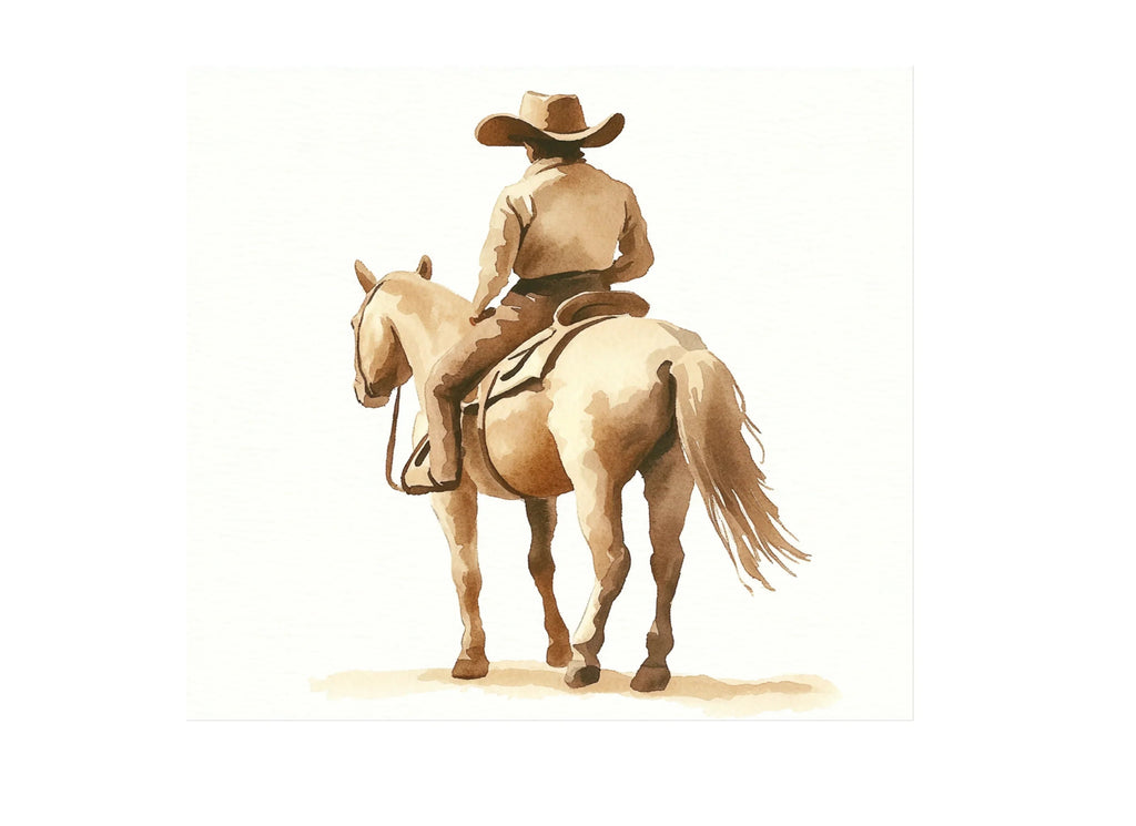 Cowboy Riding Horse Clipart Bundle