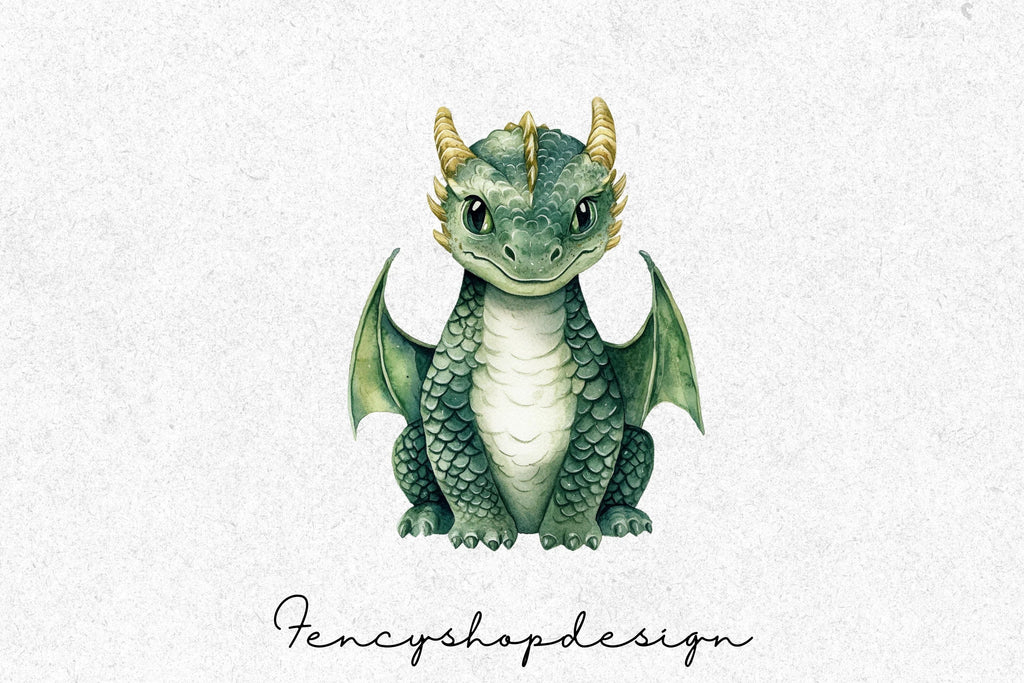 Baby Dragon Clipart Bundle