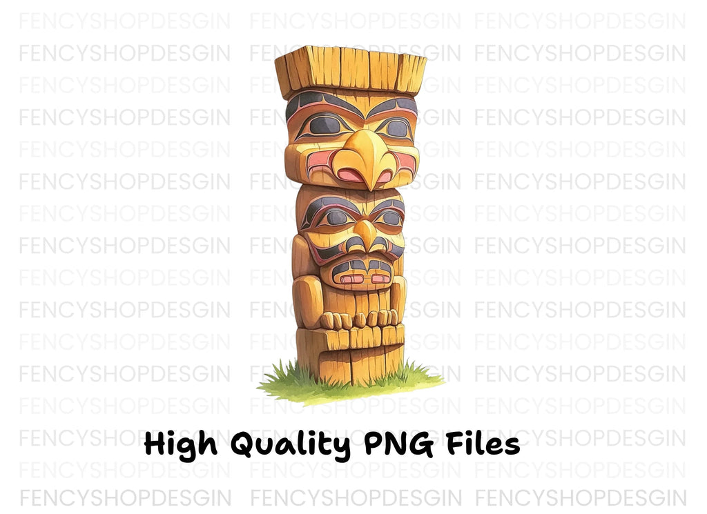 Native Totem Pole Clipart Bundle