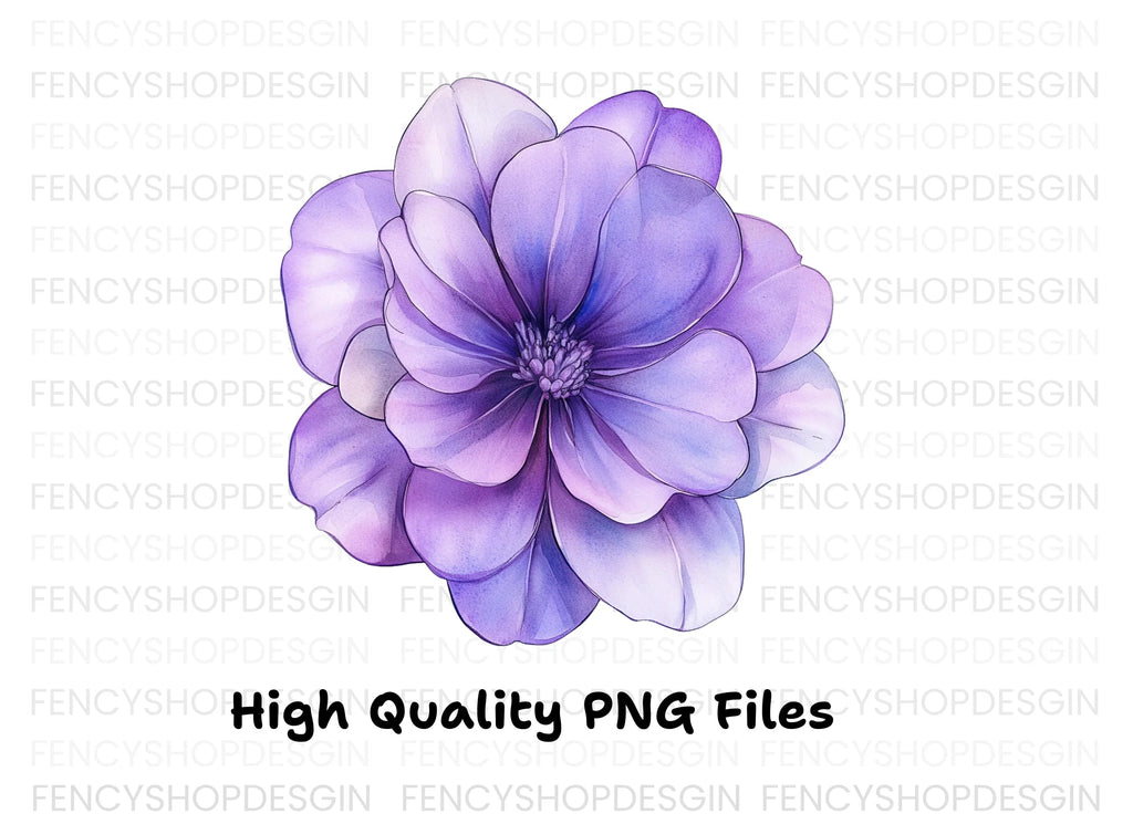 Vibrant Purple Geranium Clipart Bundle