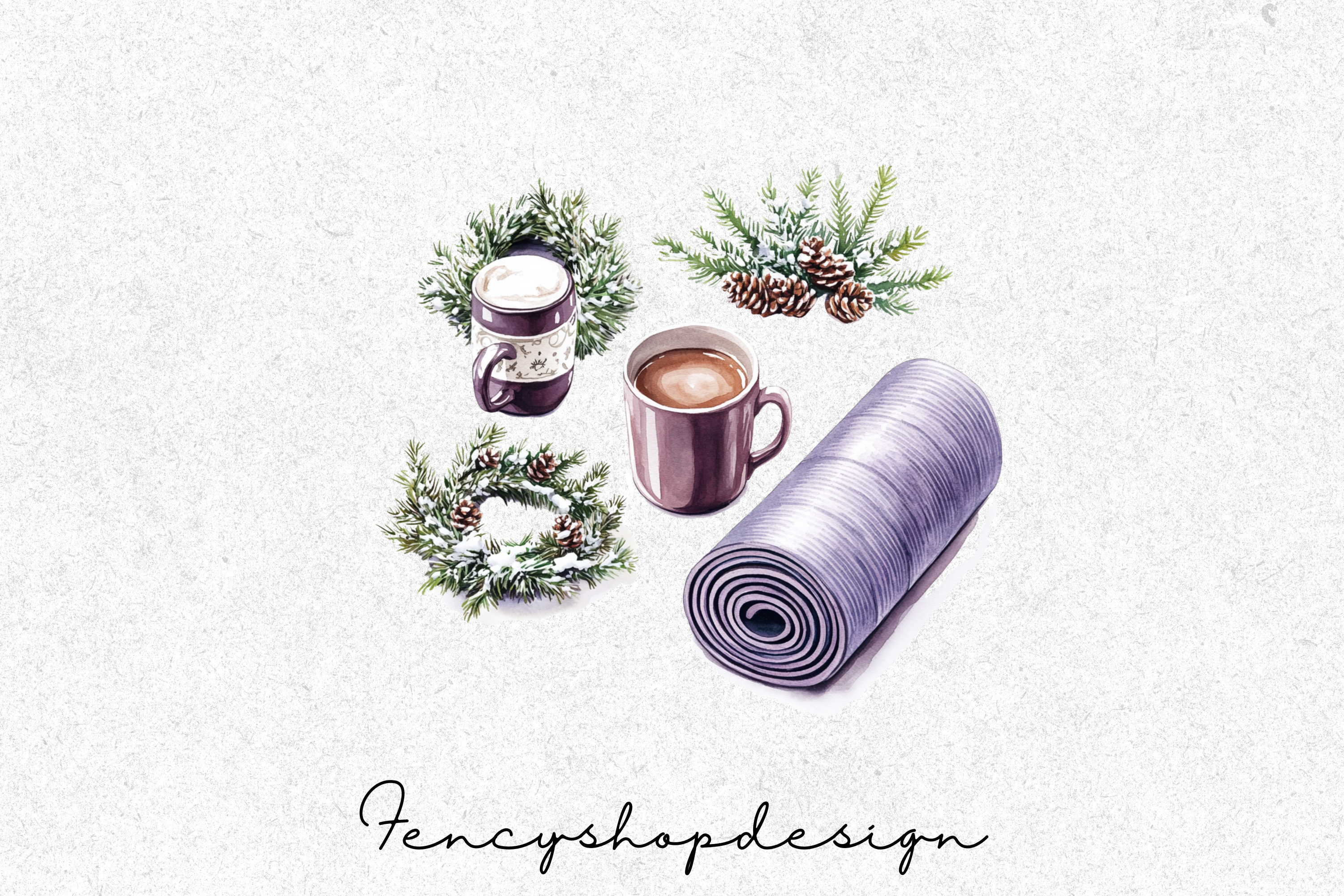 Santa and Christmas Decor Clipart Bundle