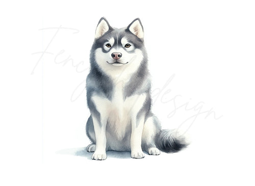 Adorable Siberian Husky Dog Clipart Bundle
