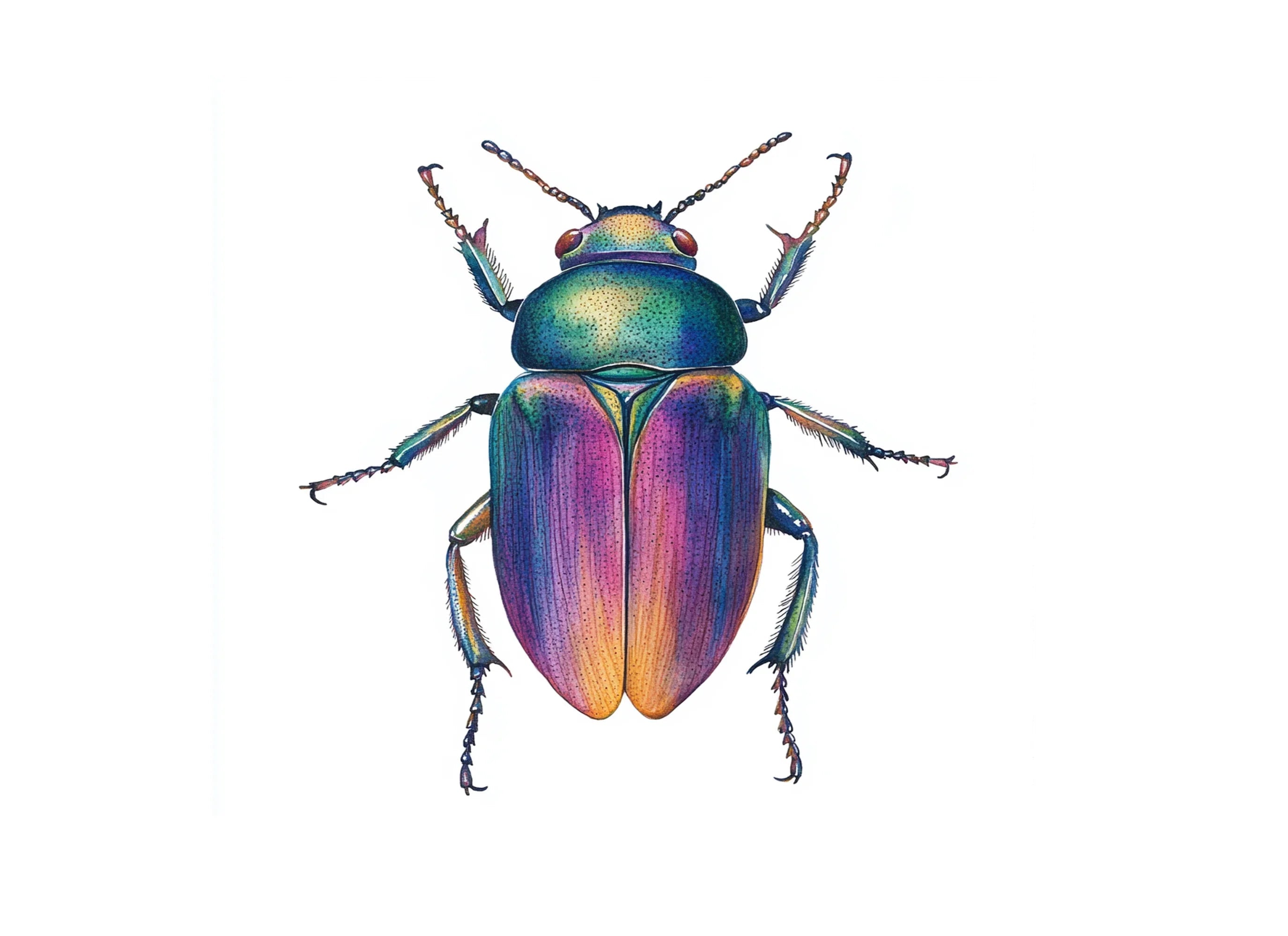 Iridescent Jewel Beetle Clipart Bundle