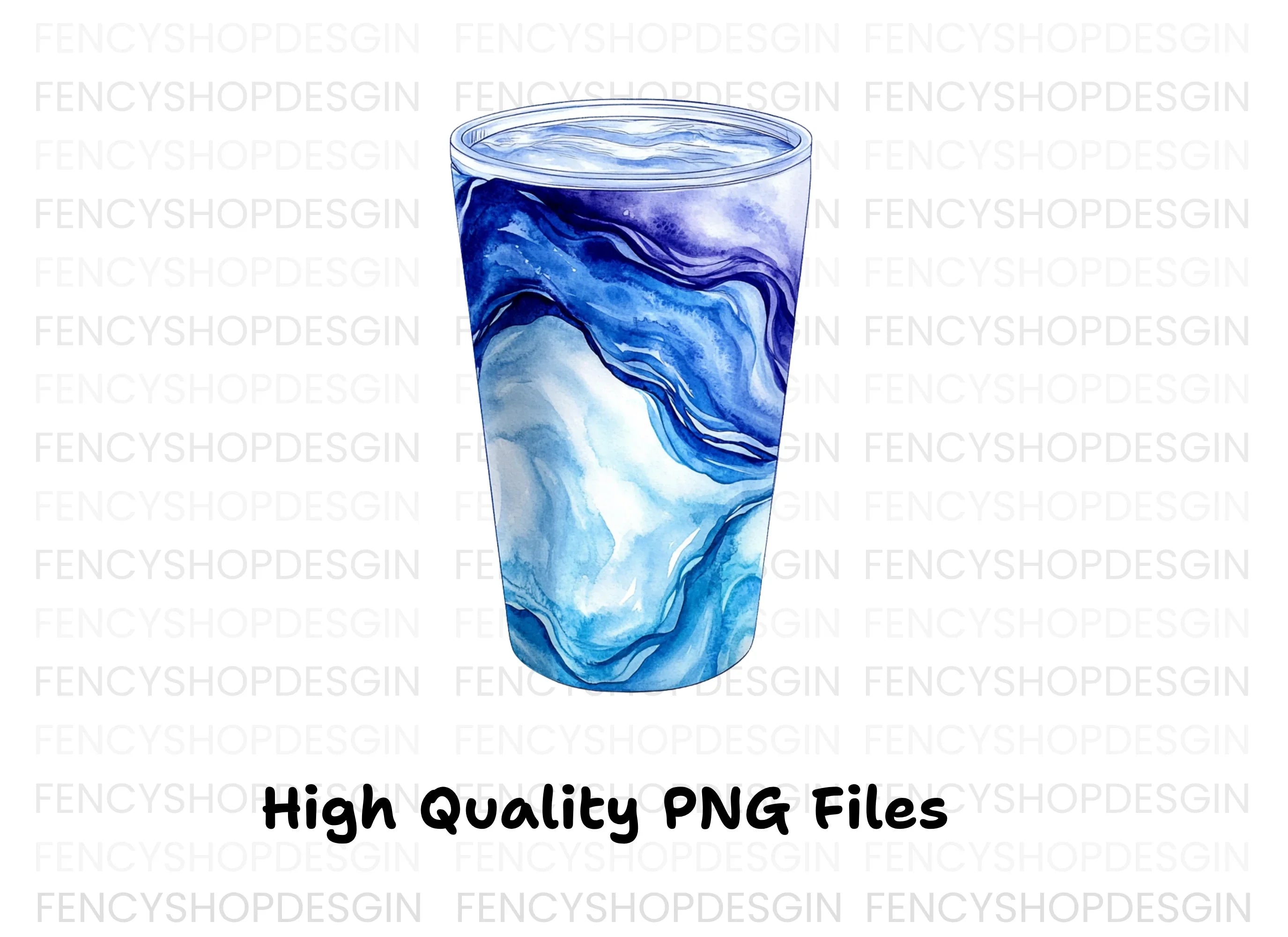 Abstract Blue Glass Clipart Bundle