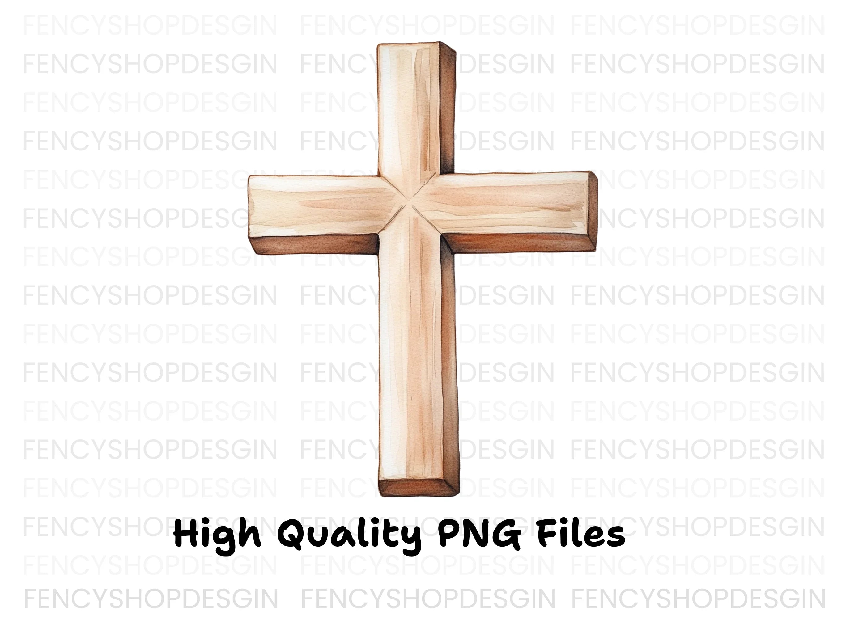 Wooden Crosses Clipart Bundle