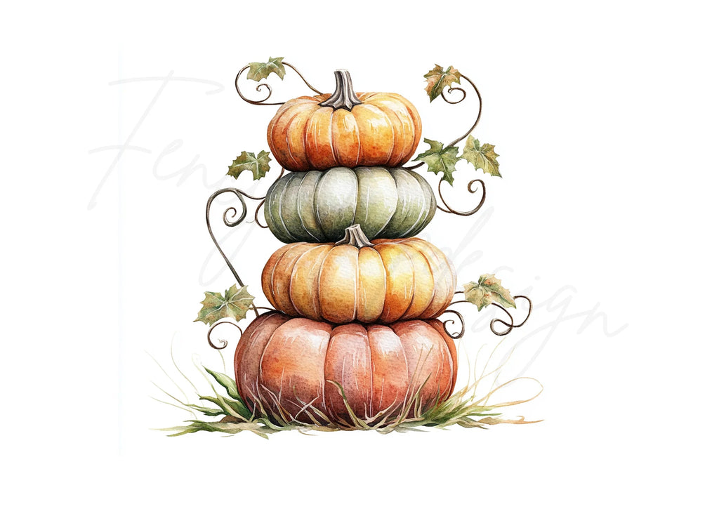 Pumpkin Stacks Clipart Bundle