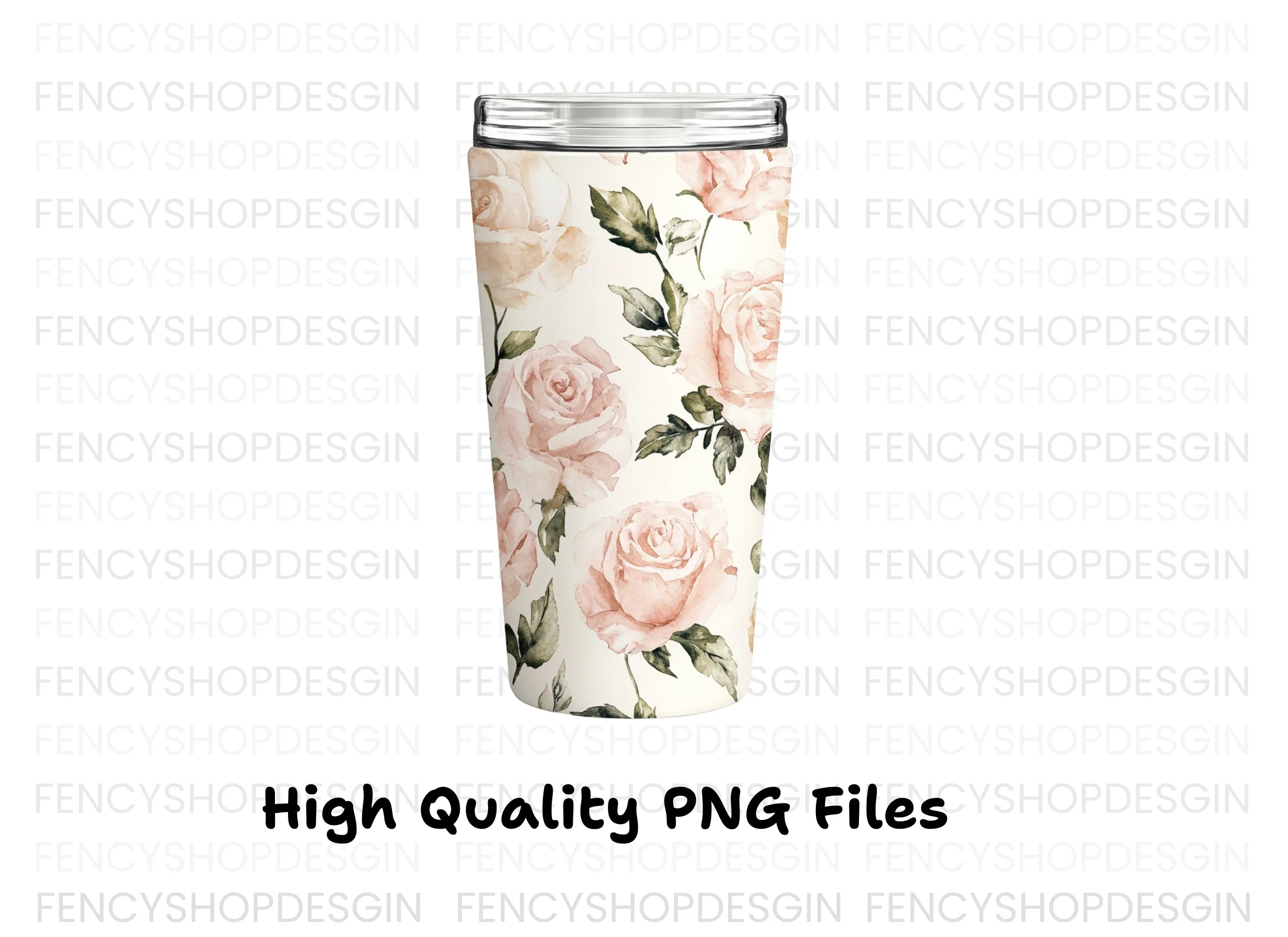 Elegant Rose Tumbler Clipart Bundle
