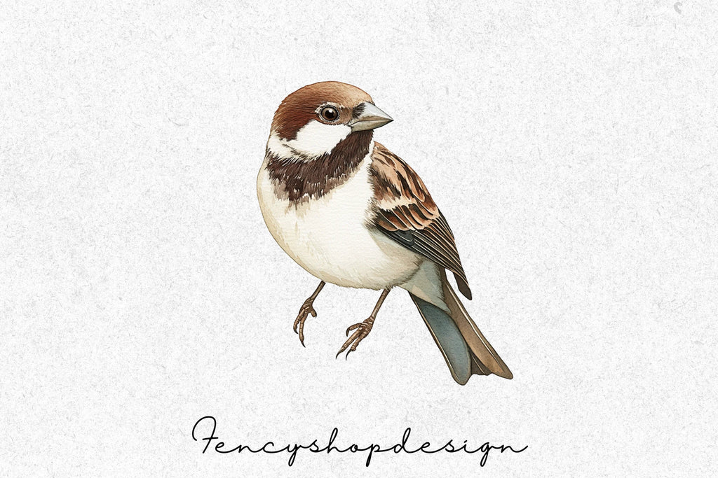 Sparrow Bird Clipart Bundle