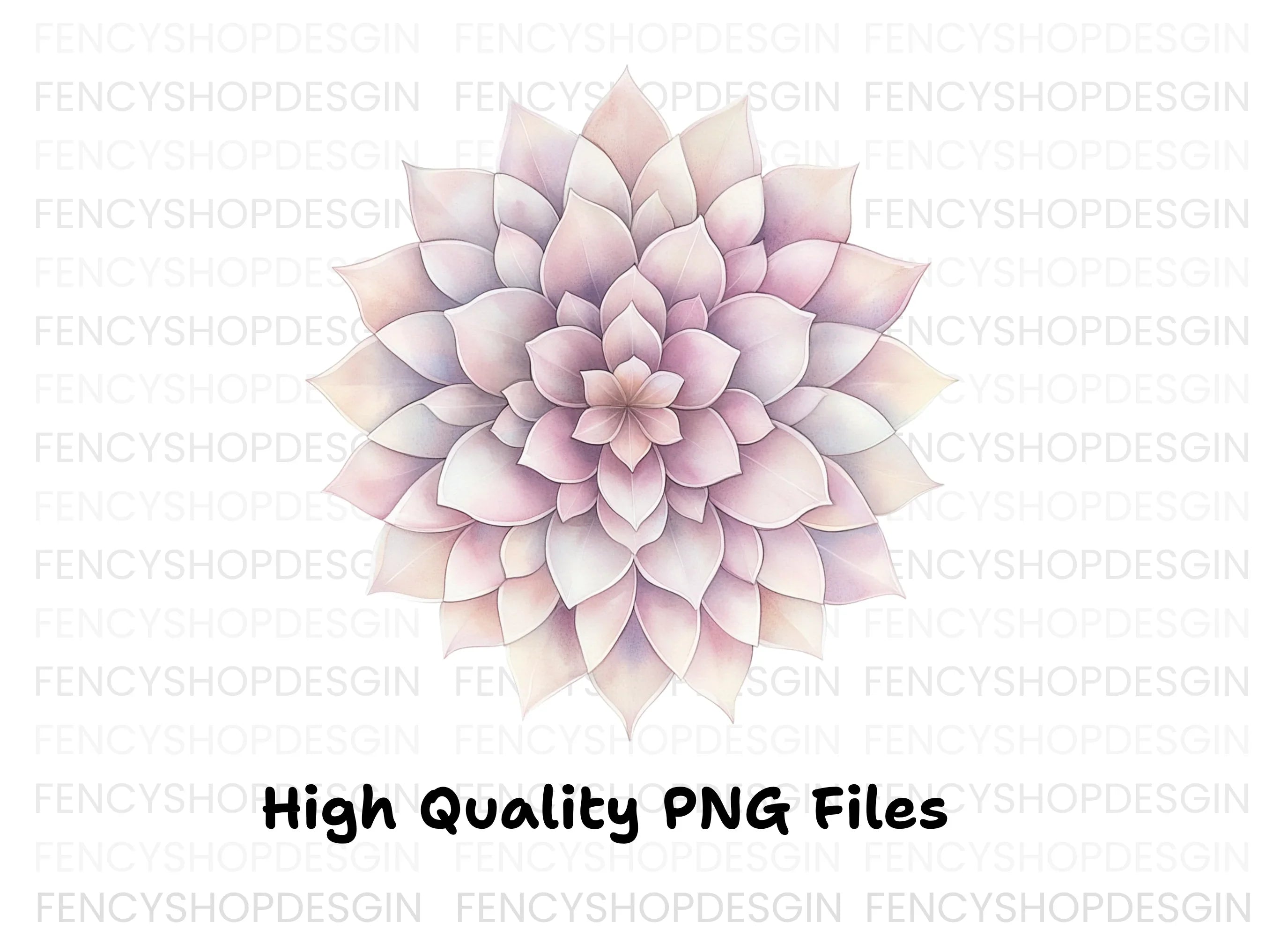 Soft Pastel Dahlia Flower Clipart Bundle