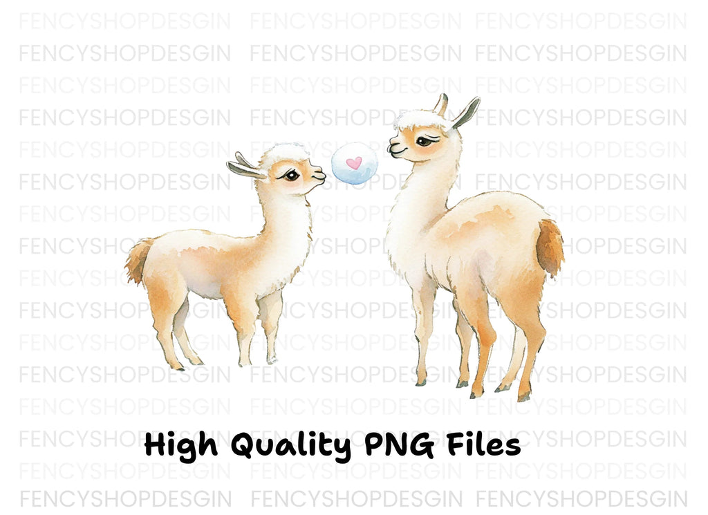 Playful Llama Clipart Bundle