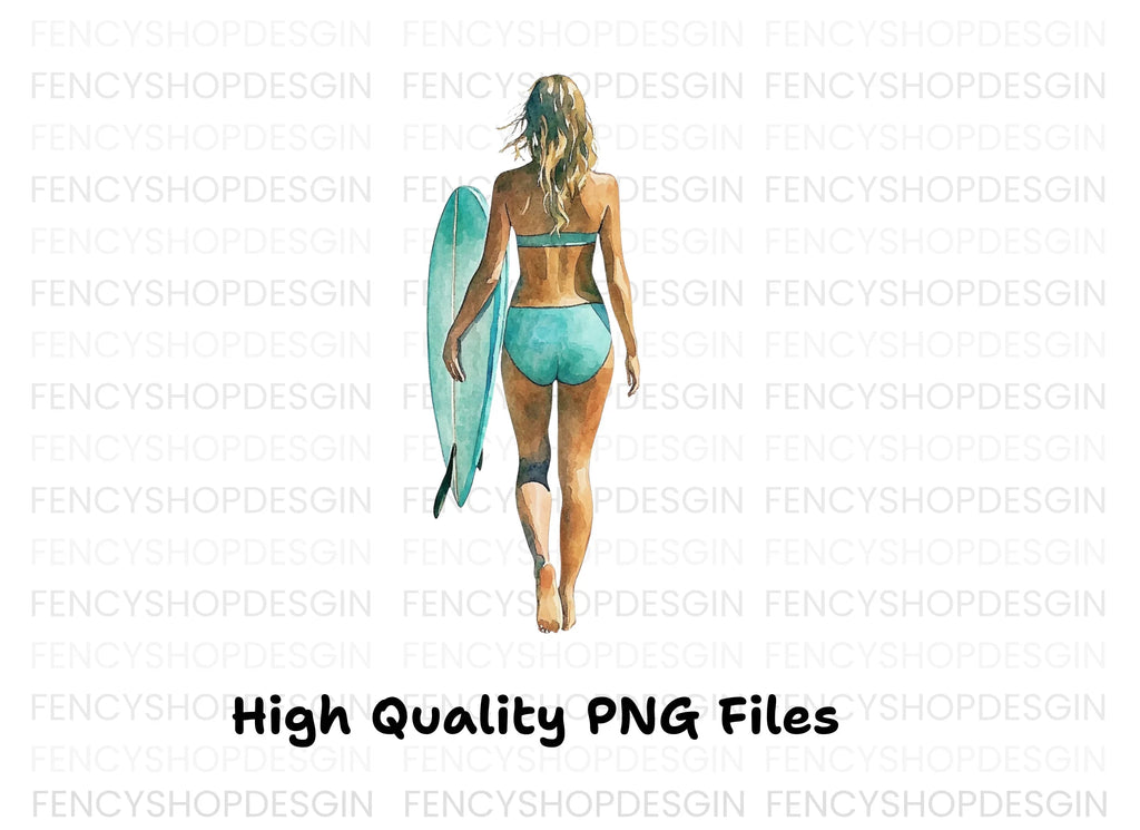 Surfer Girl Beach Vibes Clipart Bundle
