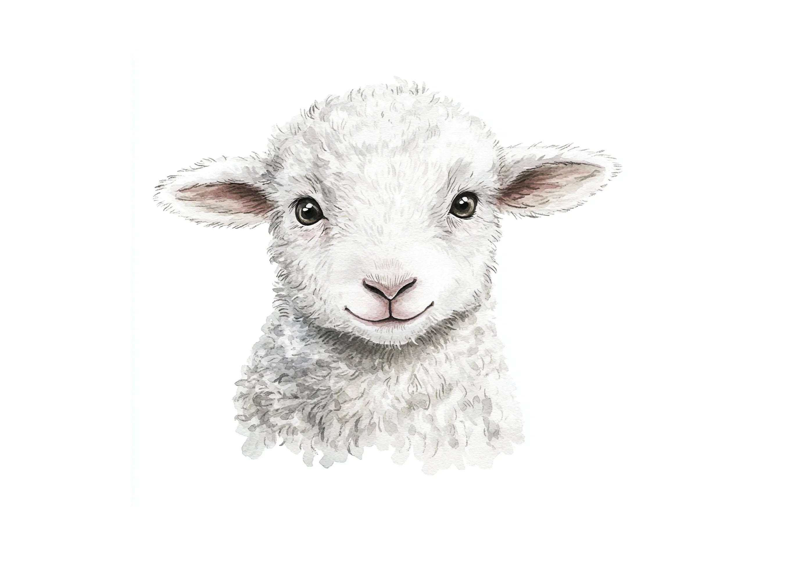 Adorable Lamb Faces Clipart Bundle