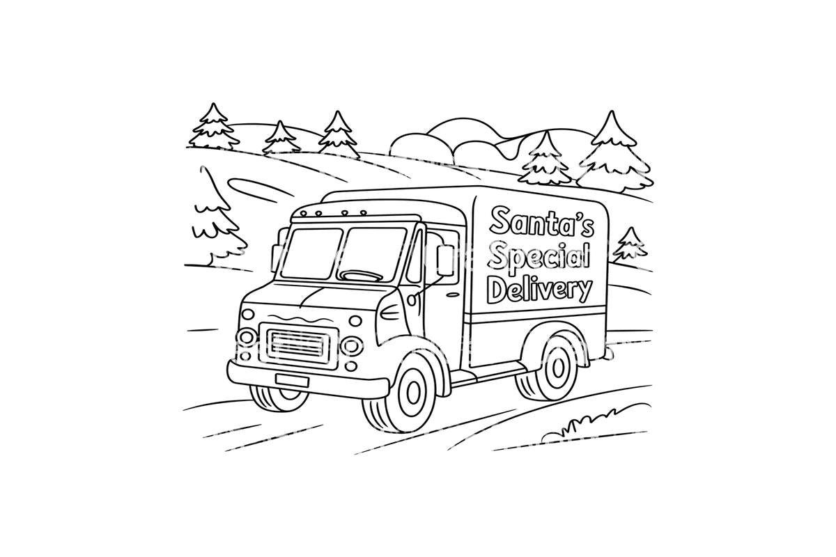 Santa Special Delivery Truck Coloring Books