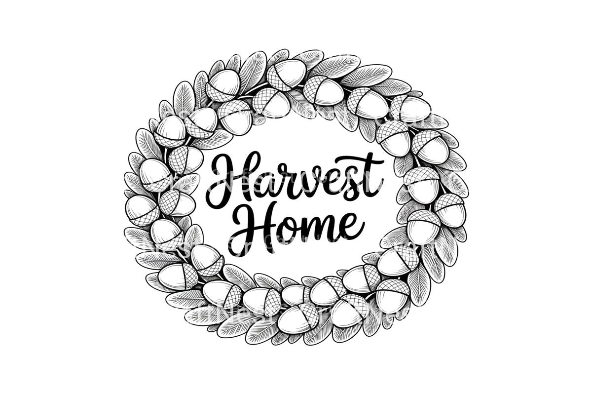 Harvest Blessed Season Wreaths Coloring Books