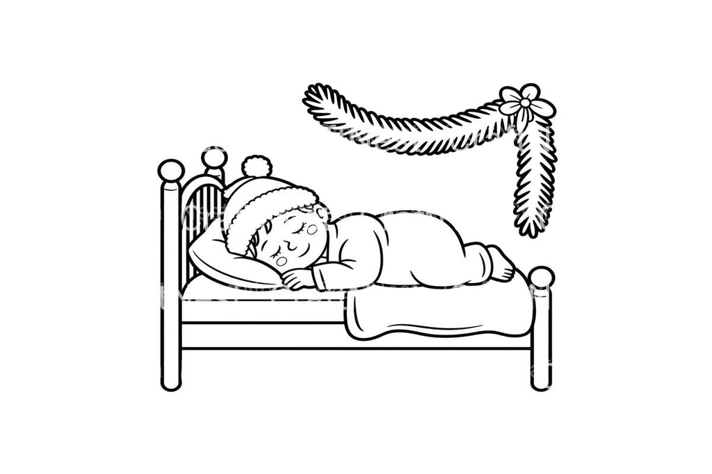 Christmas Baby Sleeping Coloring Books