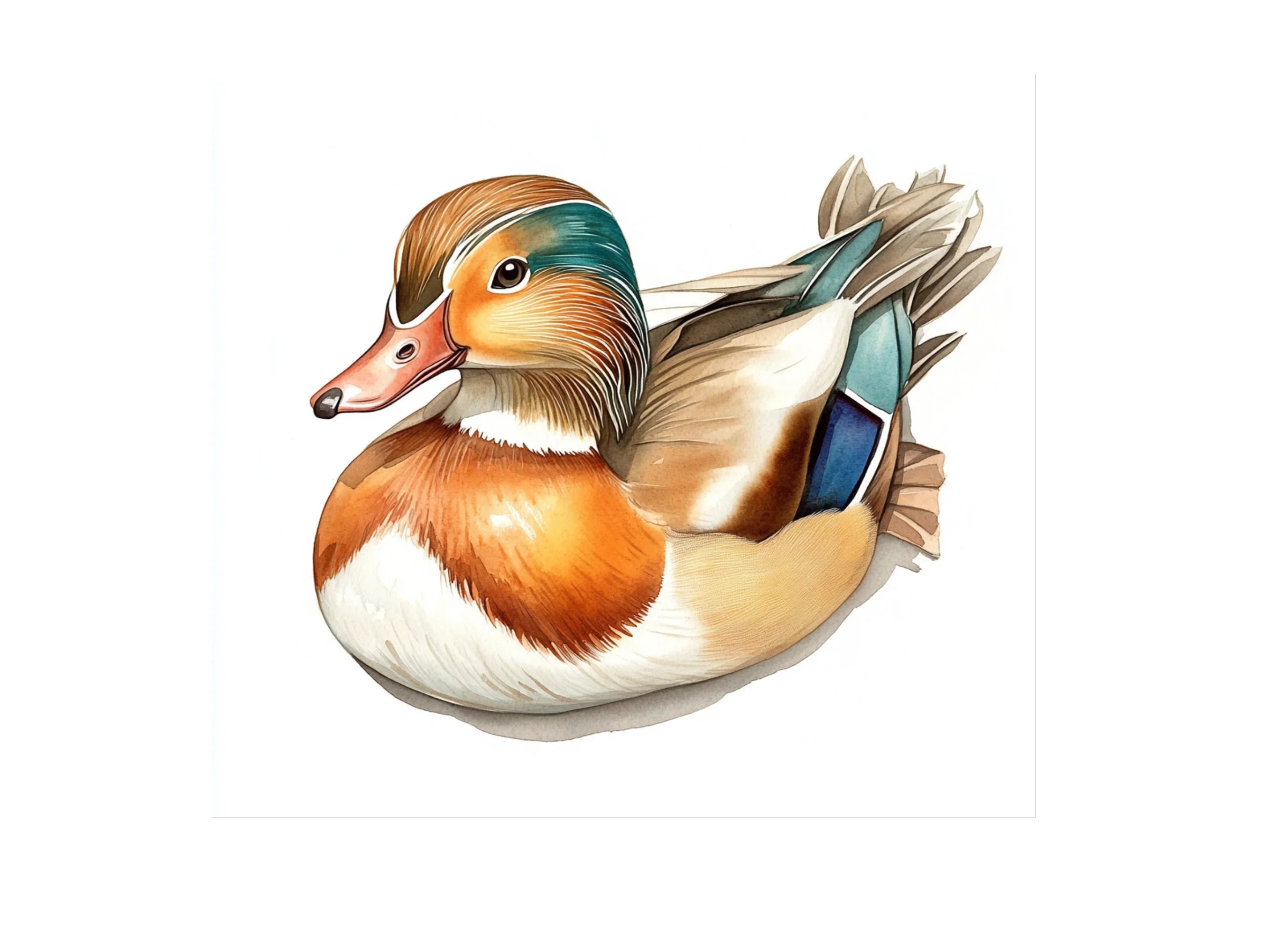 Cute Mandarin Duck Clipart Bundle