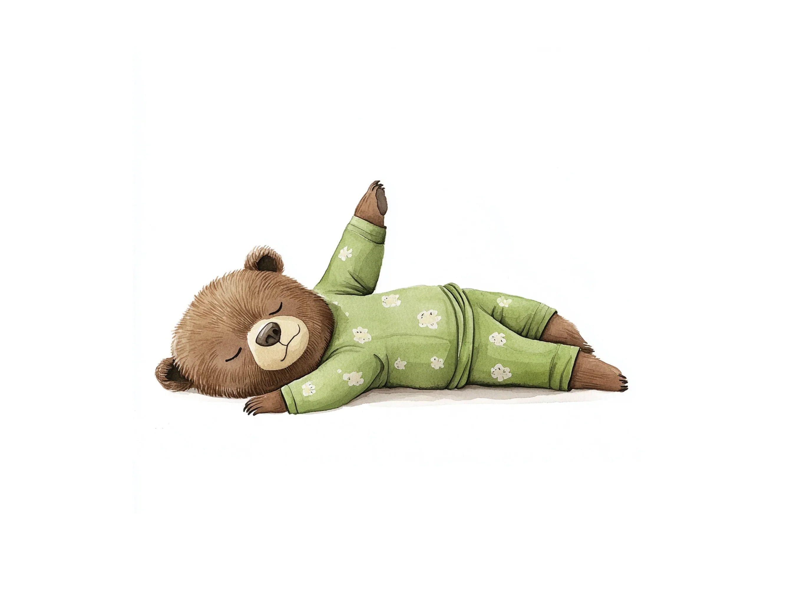Cute Sleeping Bear Clipart Bundle