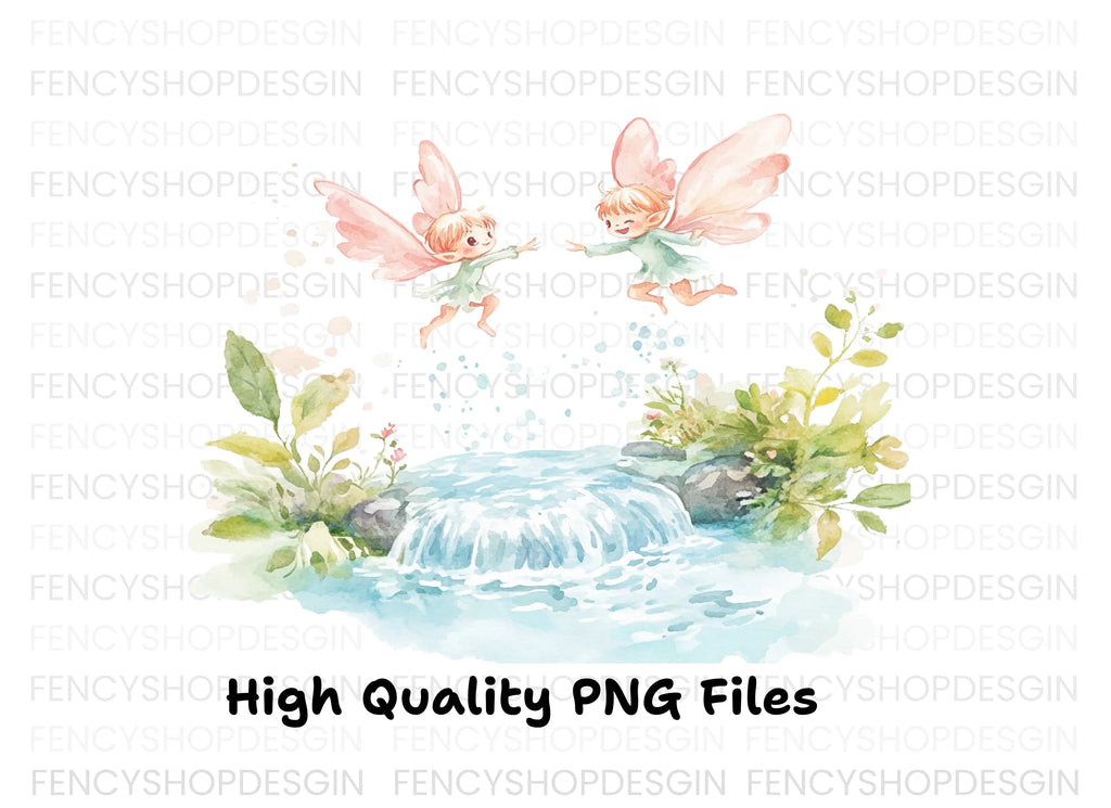 Flying Fairies and Nature Clipart Bundle