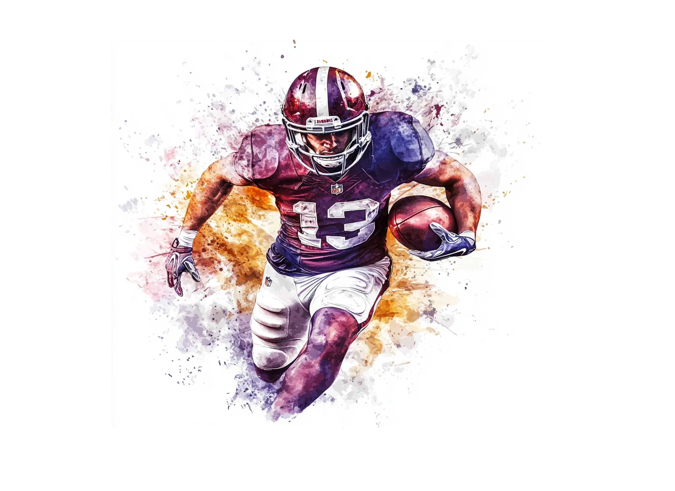 Dynamic Football Players Clipart Bundle