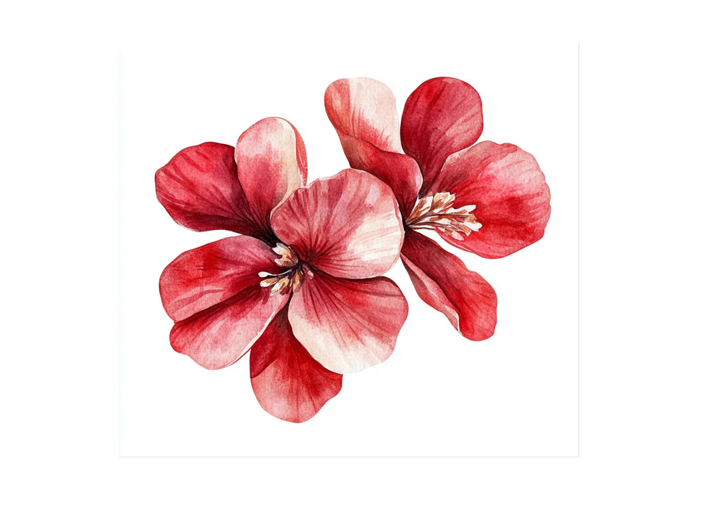 Vibrant Red Flower Petals Clipart Bundle