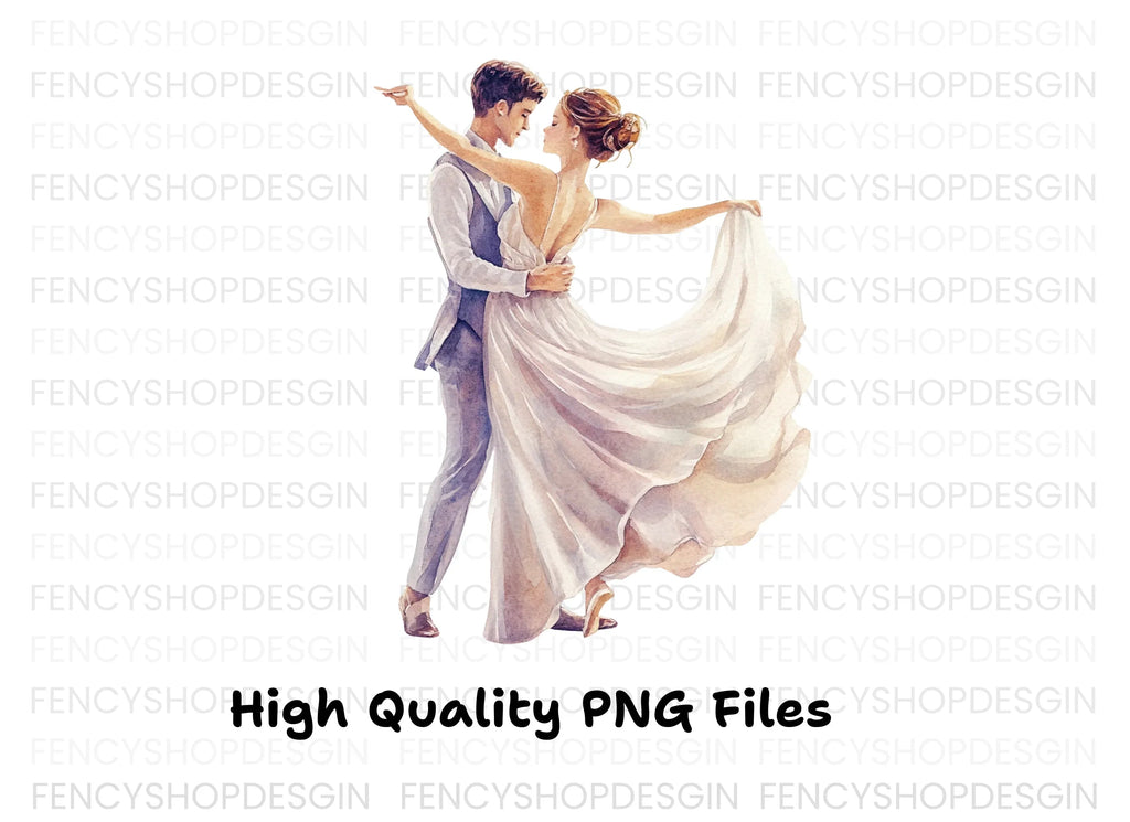 Elegant Dancing Couple Clipart Bundle