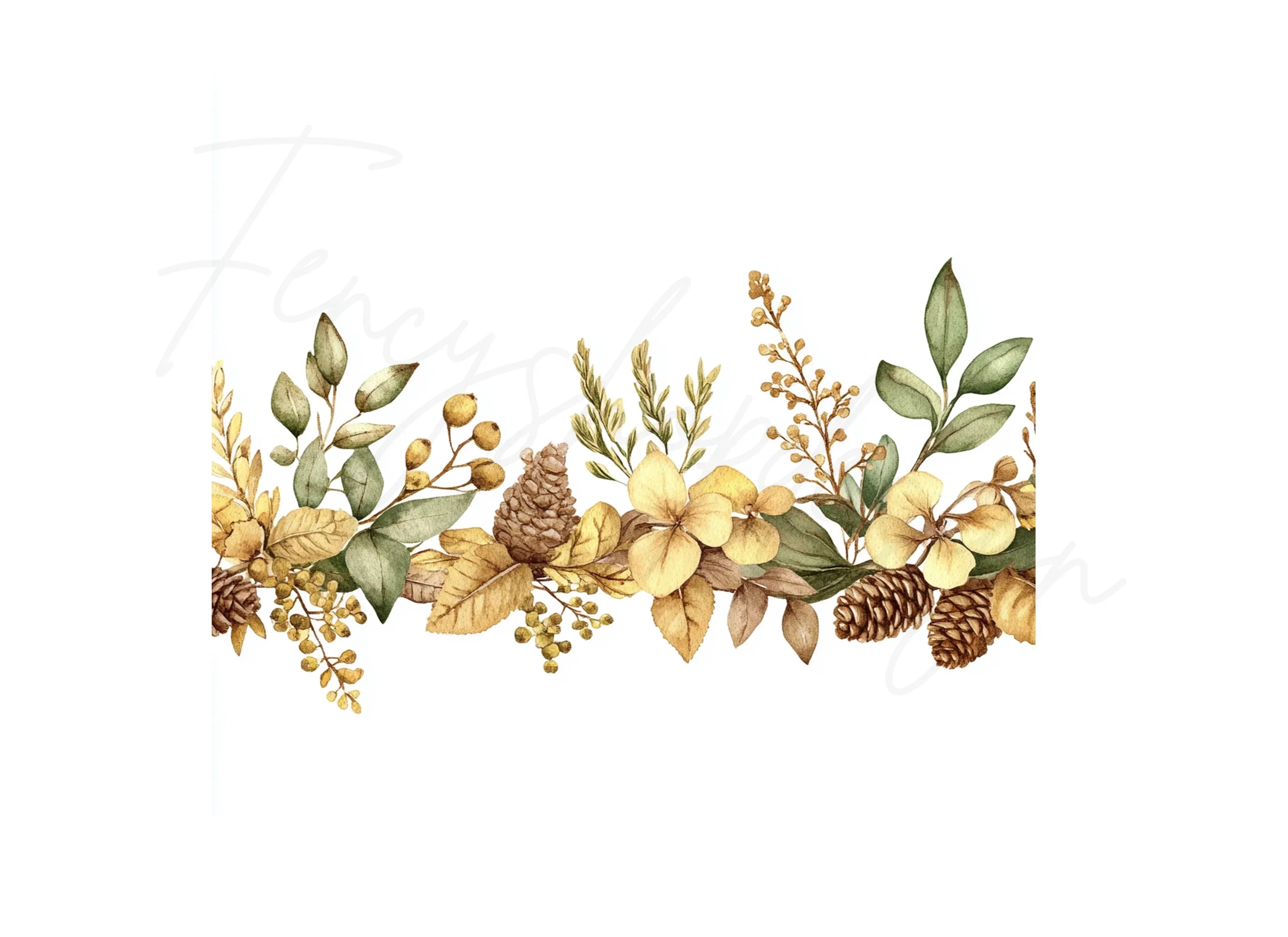 Autumn Floral Corner Clipart Bundle