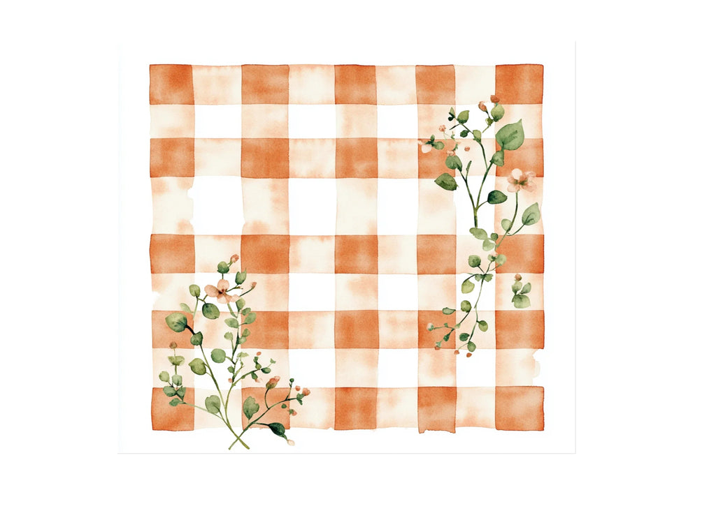 Floral Plaid Clipart Bundle