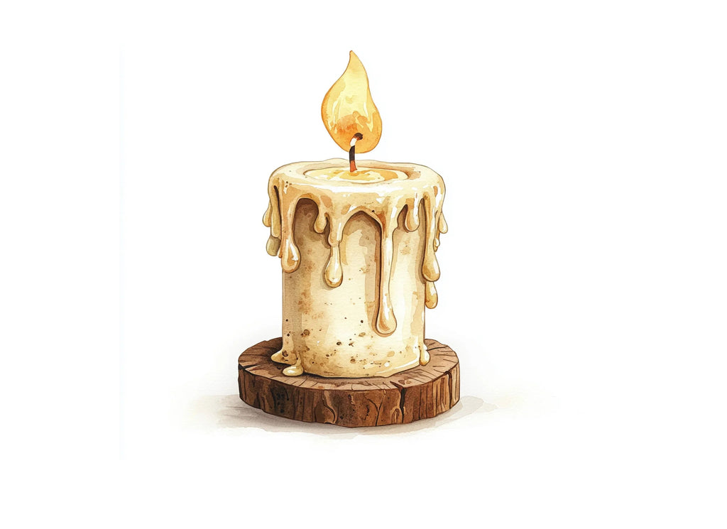 Rustic Dripping Candles Clipart Bundle