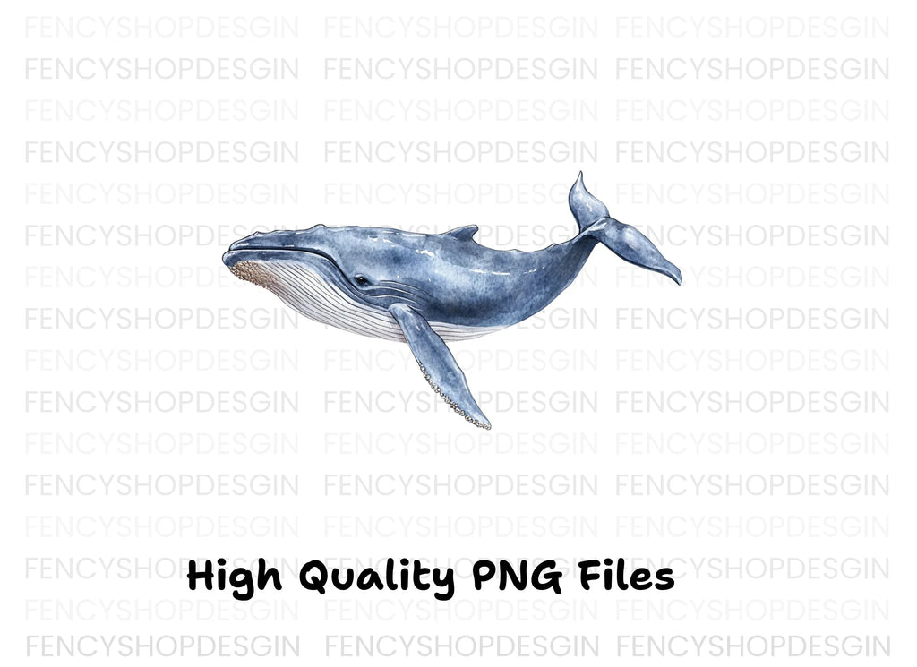 Blue Whale Clipart Bundle