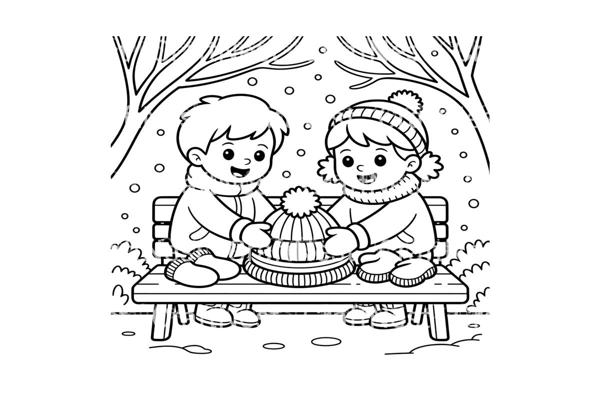 Winter Kids Fun Coloring Books