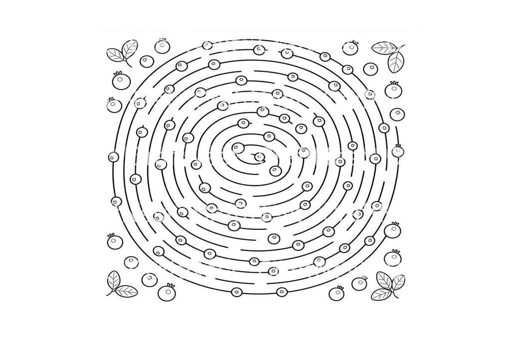 Blueberry Maze Adventure Coloring Books