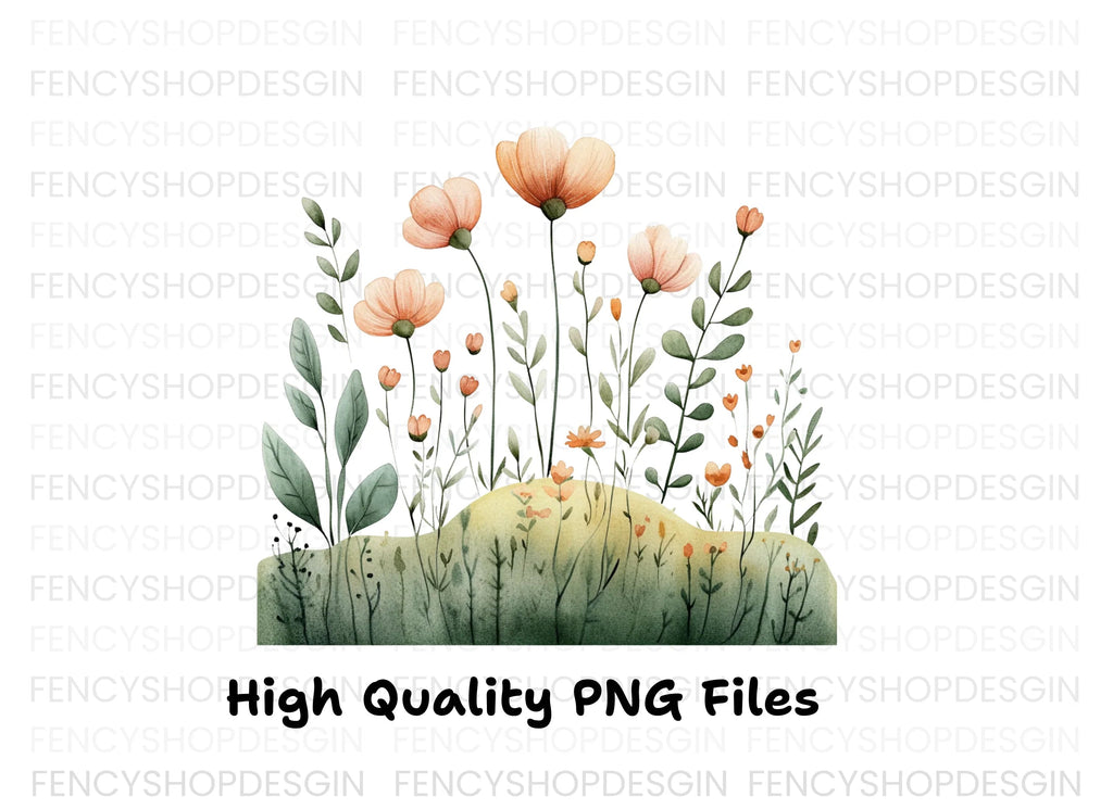 Wildflower Garden Clipart Bundle