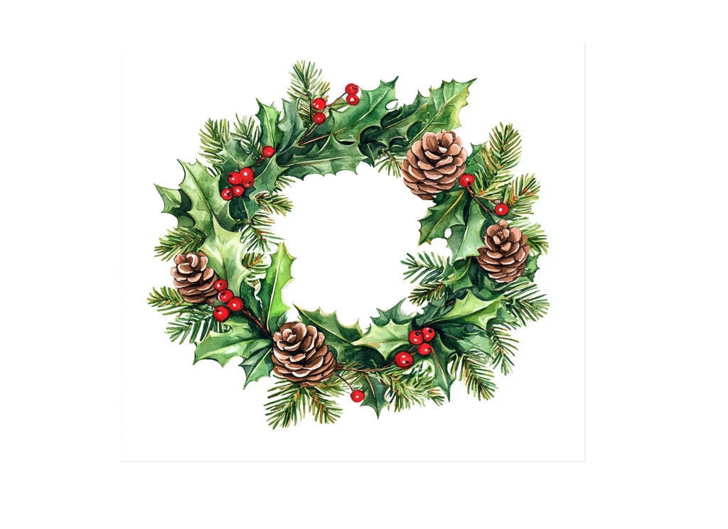 Festive Holiday Wreath Clipart Bundle
