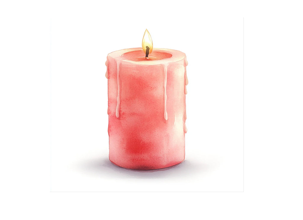 Red Christmas Candles Clipart Bundle