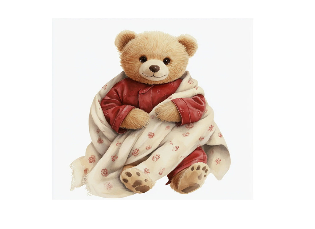 Cute Teddy Bear Pajama Clipart Bundle