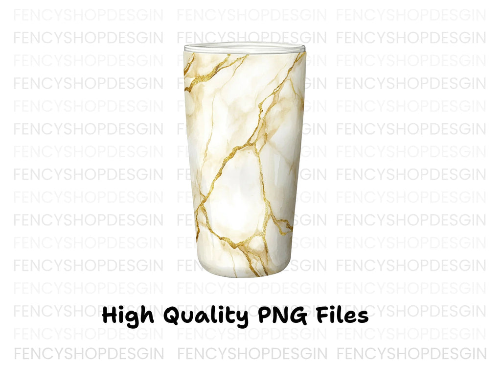 Gold Marble Tumbler Clipart Bundle
