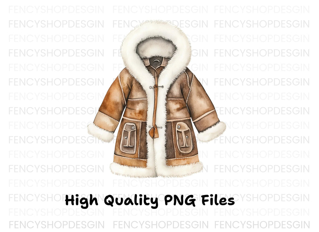 Cozy Winter Coat Clipart Bundle