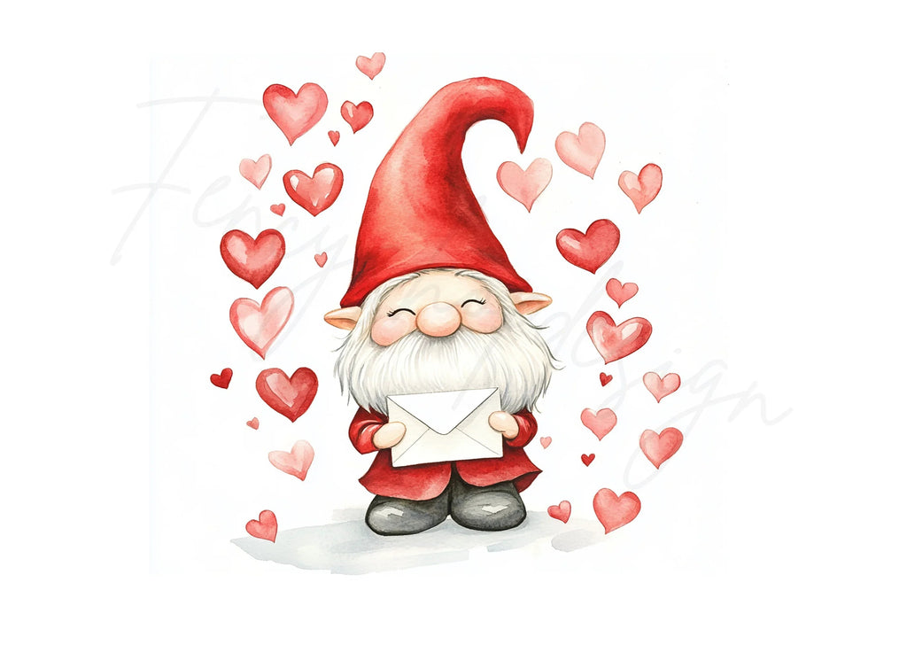 Valentine Day Gnomes Clipart Bundle