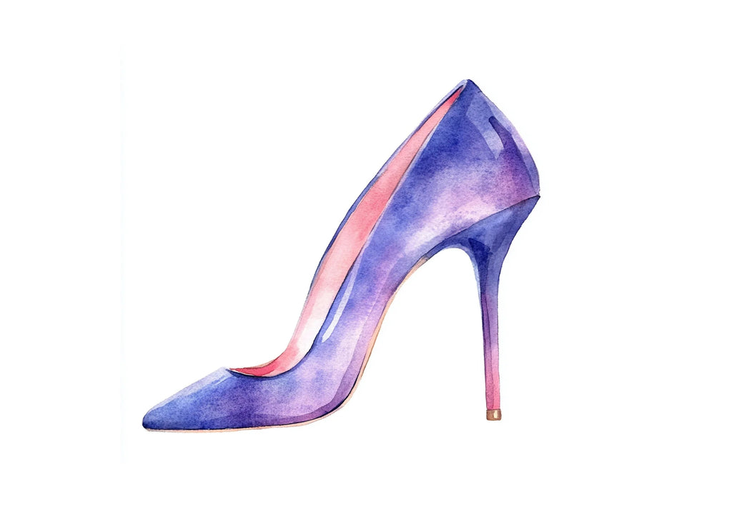 Blue Purple High Heels Clipart Bundle