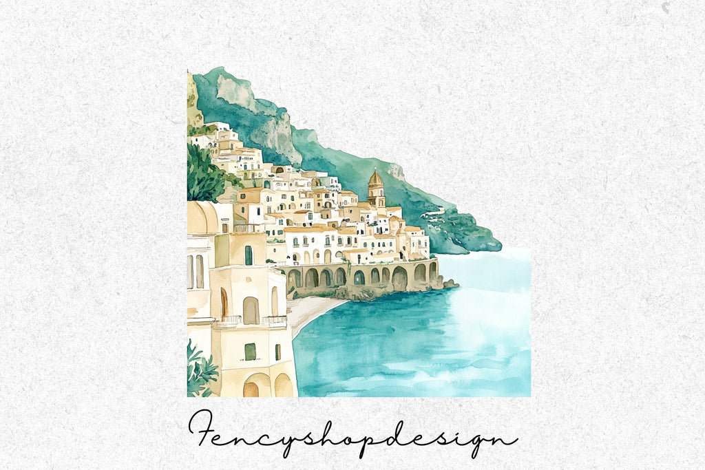 Amalfi Coast Clipart Bundle
