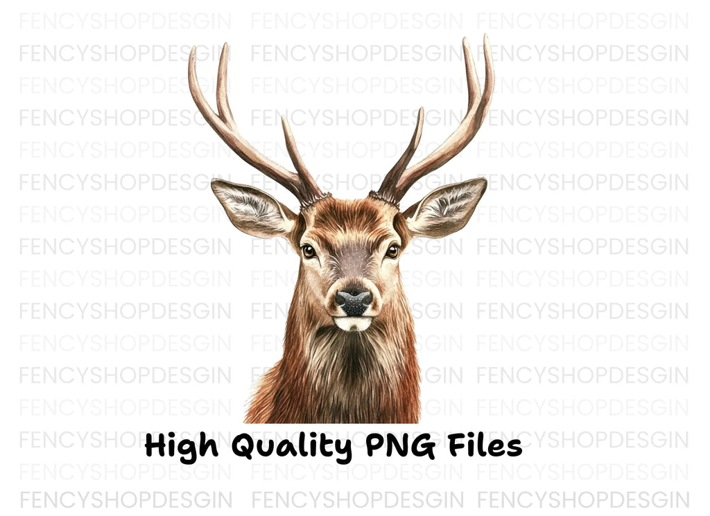 Majestic Deer Head Clipart Bundle