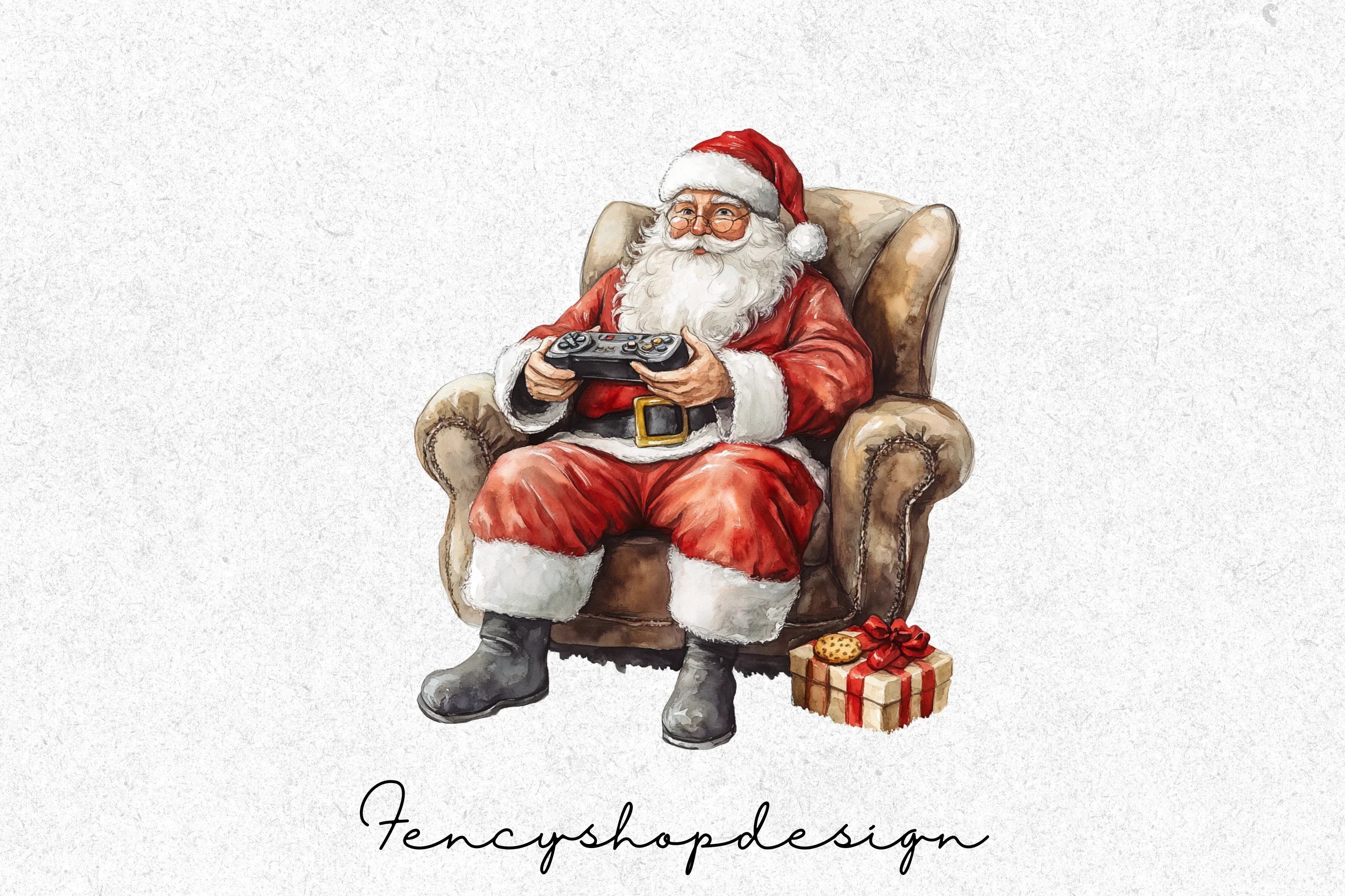 Santa Claus Gaming Clipart Bundle