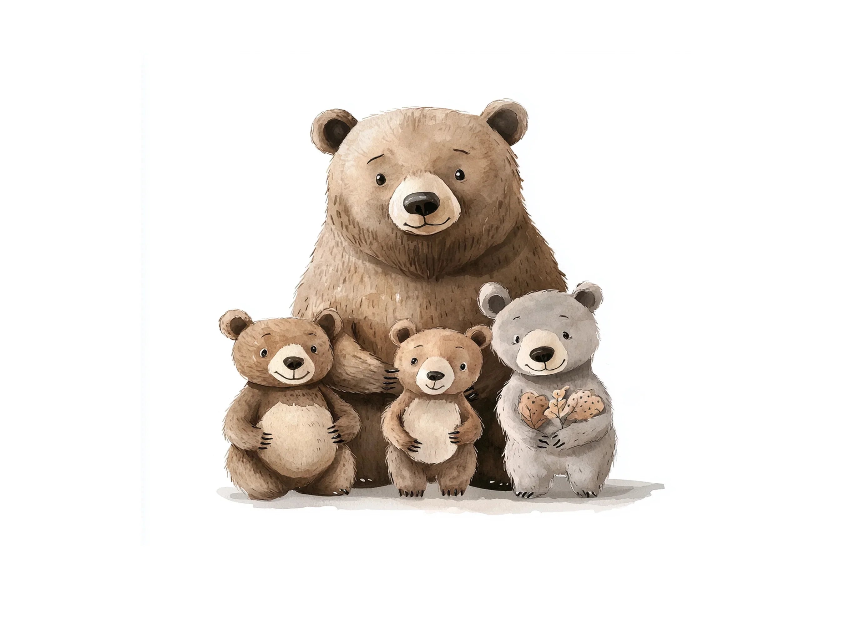 Cute Bear Family Clipart Bundle