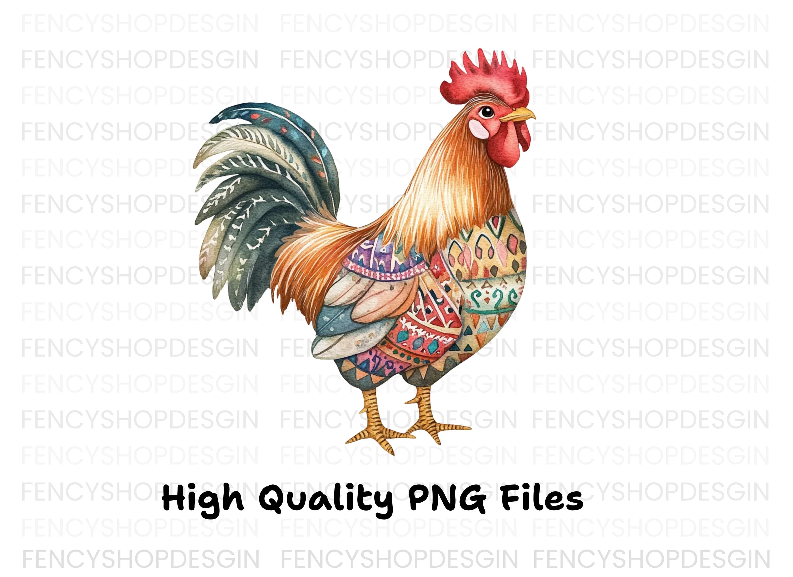 Rooster Clipart Bundle