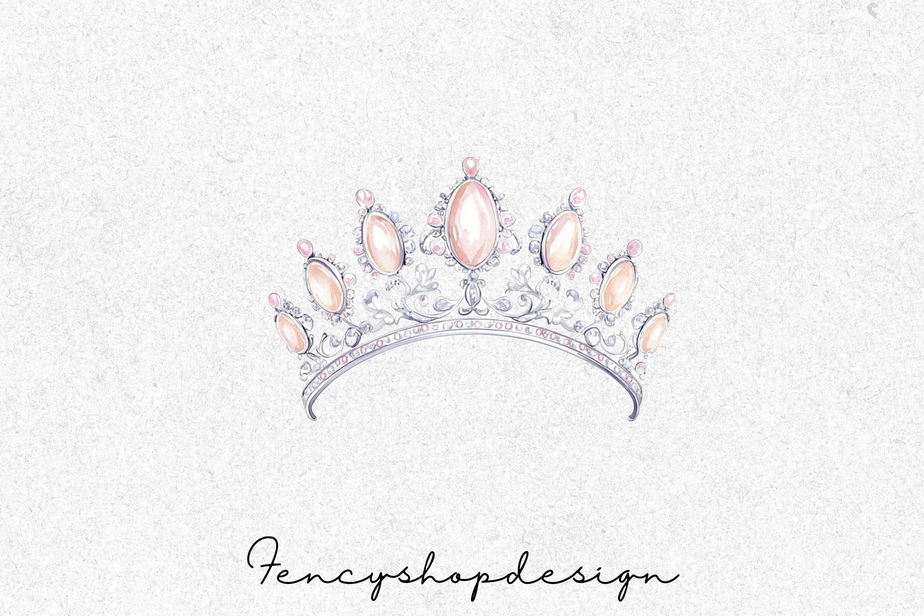 Elegant Tiara Clipart Bundle