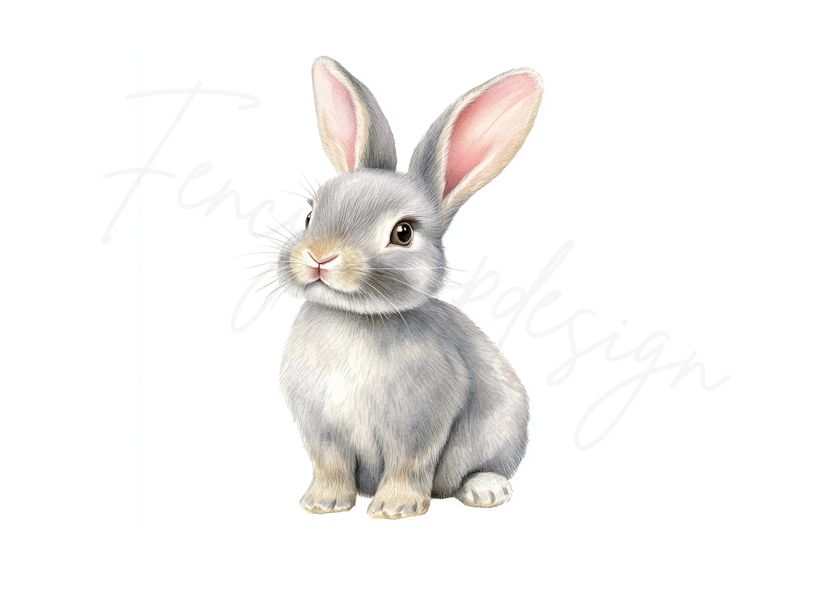 Adorable Baby Bunny Rabbit Clipart Bundle