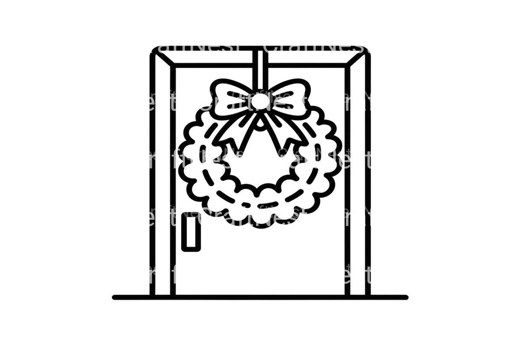 Christmas Wreath Door Coloring Books