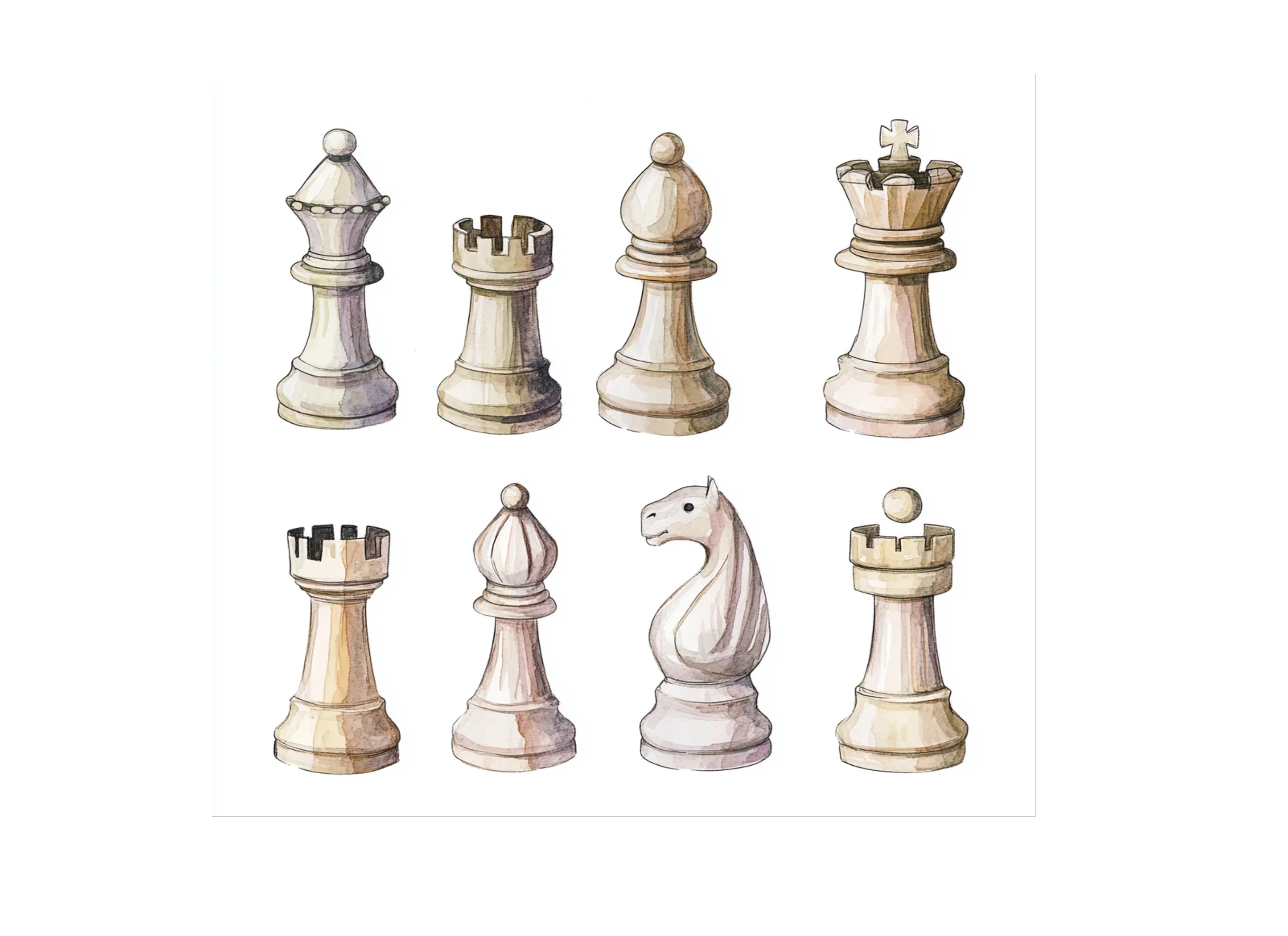 Chess Pieces Clipart Bundle