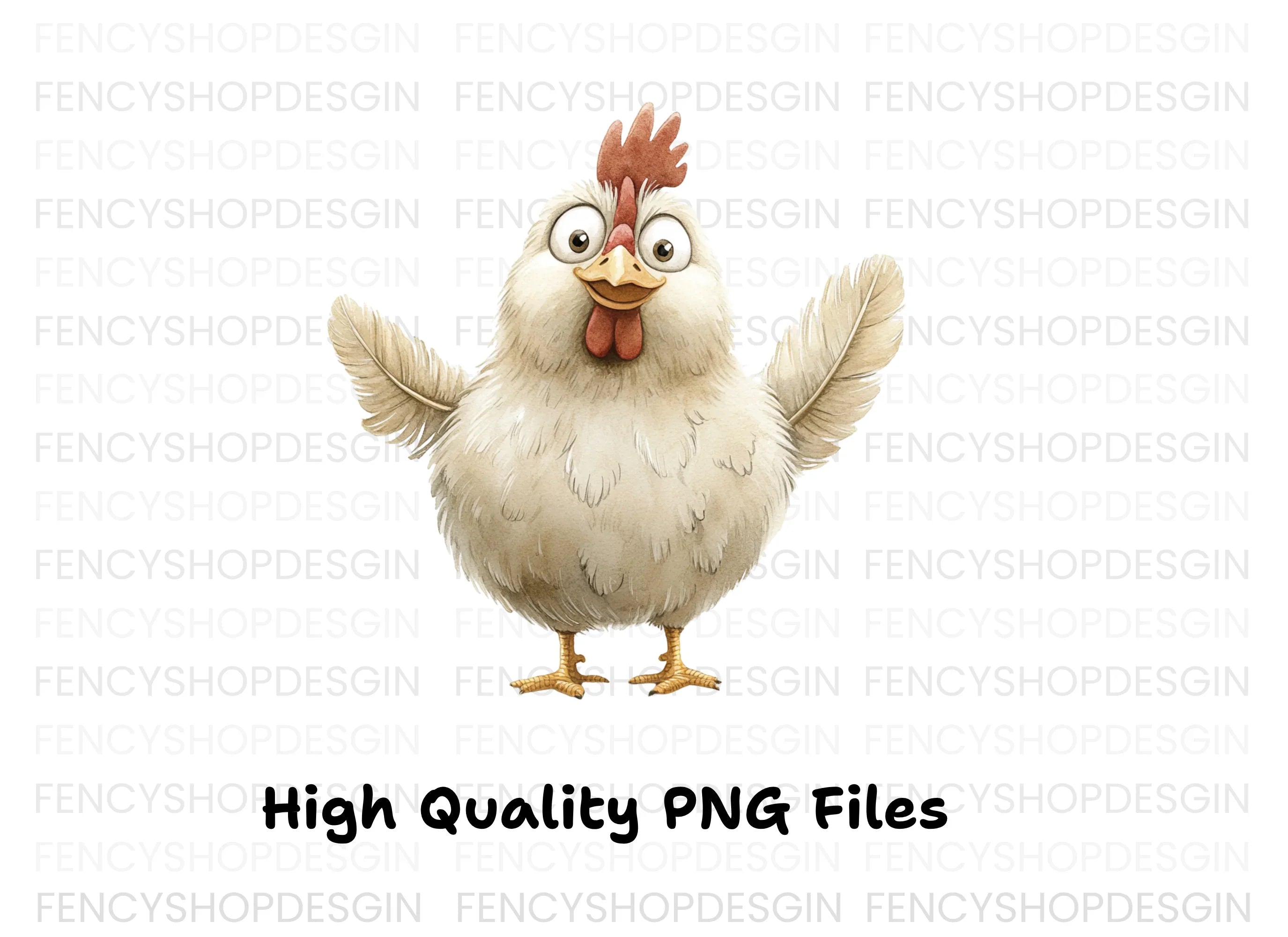 Cute Cartoon Chicken Clipart Bundle
